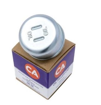 1956-57 Oil Breather Cap - V8 2X4 & FL - Unvented - Cad Plated (Bright)