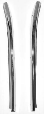 1955-1957 Chevy 2 Door Hardtop/Nomad A Pillar Trim Mouldings Pair Stainless