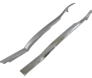1955-1957 Chevy Hardtop Rear Upper Inner Quarter Panel Molding Pair Chrome