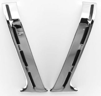 1955-1957 Chevy Convertible & 2 Door Hardtop Upper Paint Divider Set Stainless (With Black Inserts)