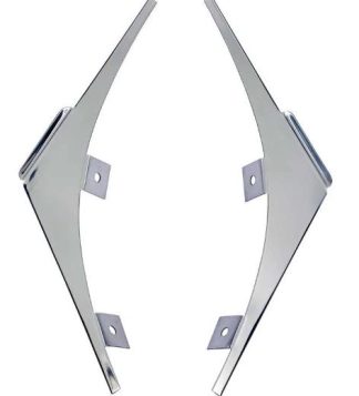 1956 Chevy Nomad 2 Tone Paint Divider (B Pillar Filler Divider) Pair Stainless