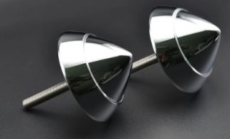 1957 Chevy Bumper Bullet Original Style Chrome Finish (Pair) w/ Stainless Hardware