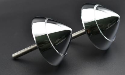 1957 Chevy Bumper Bullet Original Style Chrome Finish (Pair) w/ Stainless Hardware