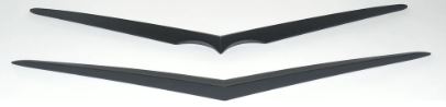 1957 Chevrolet Hood & Trunk Vee Set Matt Black