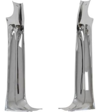 1955-1957 Chevy Bel Air/210 2 Door Hardtop/Nomad Windshield Garnish Molding Chrome Pair