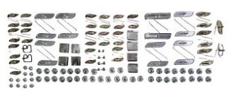 1956 Chevy 210 4-Door Complete Side Moulding Clip Set