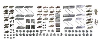 1956 Chevy 210 4-Door Complete Side Moulding Clip Set