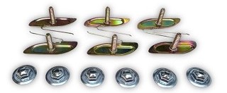1956 Chevy Bel Air 2-Door Paint Divider Moulding Clip Set