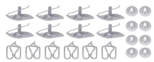 1957 Chevy Bel Air, 210 Front Fender moulding Clip Set