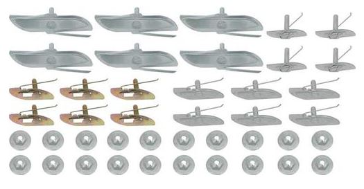 1956 Chevy Bel Air Quarter Panel Moulding Clip Set - 2 Door