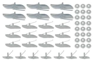 1957 Chevy Bel Air / 210 Long Lower Quarter Panel Moulding Clip Set