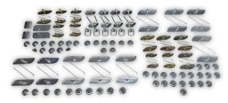 1955 Chevy Bel Air 2 & 4 Door Complete Moulding Clip Set